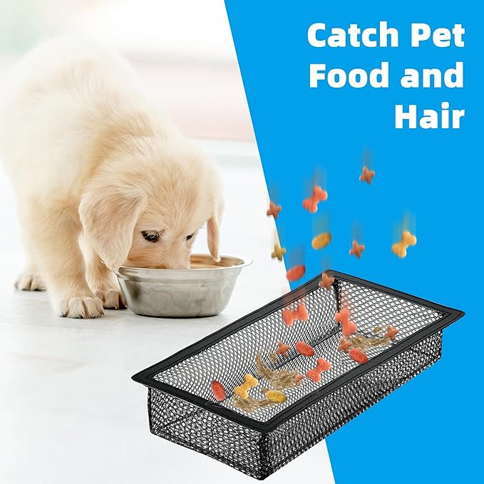 4 x 8'' Floor Vent Cover Trap, Floor Vent Screen Net for Home Floor, Air Vent Filter Mesh Catches Coin, Toys, Pet Food and Hair, Keeps Duct Cleaning - with Spreader Bar 4 Pack