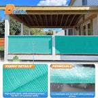 TANG Sun Shade Fabric Roll 8'x26' Shade Cloth for Garden Turquoise Green HDPE Mesh Shading Pergola Cover Replacement Canopy, 95% Blockage Sunshades for Outdoor Patio Backyard Plant