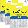 Nordic Pure 20x25x2 (Actual Size: 19 1/2 x 24 1/2 x 1 3/4) Pleated MERV 10 Air Filters 3 Pack