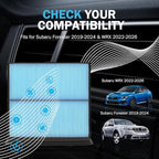 2PCS Cabin Air Filter Accessories Compatible with Subaru Forester 2.5L 2019-2024, WRX 2022-2025 2026 Cabin Filter Automotive Replacement for 72880-FL000