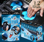 Cleaning Gel for Those Hard to Reach Places, Automotive Cup Holder Electronic Keyboard Office, Slime Gel Cleaner Dust Crumb Removal (Resealable Pouch, Blue, 3oz) 12 Pack