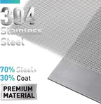 304 Stainless Steel Mesh Window Screen Roll,47IN x 98.43FT Silver Metal Window Screen Replacement,Screen Mesh for Window,Door,Patio,Pet,Vent,Filter,Porch,Cage and DIY Project (22 Mesh)