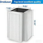 M50 Premium H13 True Hepa Filter Replacement Compatible with Air Purifer Model 50, 3-Stage Filtration System， Pre-Filter, True HEPA H13, and Activated Carbon,2 Pack