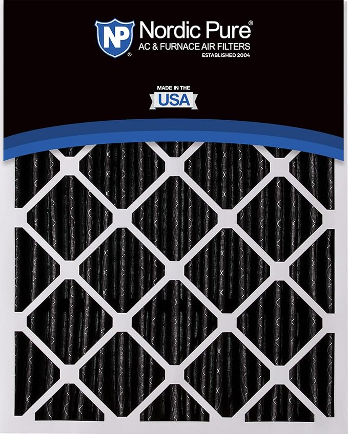 Nordic Pure 20x25x5 (Actual Size: 19 3/4 x 24 3/4 x 4 3/8) Lennox X6673 X6675 Replacement Air Filter MERV 8 + Carbon 4 Pack