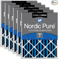 Nordic Pure 16x20x4 (Actual Size: 15 1/2 x 19 1/2 x 3 5/8) Pleated Air Filters MERV 7 Plus Carbon 6 Pack