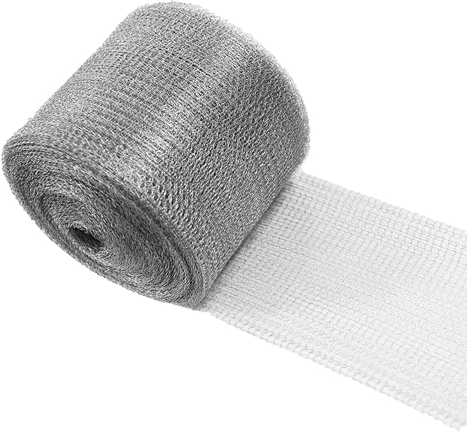 Wire Mesh for Mice Control 5 in X 36Ft,Hole Fill Fabric, Weep Holes Covers, Upgraded Stainless Steel Wire Mesh Roll, Flexible Stretchy Meshs Fabric for Garden House and DIY, Rodent Barrier
