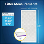 Filtrete 14x20x1 Air Filter, MERV 12, MPR 1500, Allergen, Bacteria & Virus, 3-Month AC and Furnace Filter, Easy on Air Flow, 4 HVAC Filters (Actual Size 13.81 x 19.81 x 0.78 in)