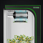 MELONFARM 6 inch Air Carbon Filter Smelliness Control with Australia Virgin Charcoal, Built-in 14cm Fan Low Nois and Speed Controller, Smelliness Scrubber for Inline Duct Fan, Grow Tent 6" x 13.4"