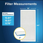 Filtrete 14x20x1 AC Furnace Air Filter, MERV 13, MPR 1900, Premium Allergen, Bacteria & Virus Filter, 3-Month Pleated 1-Inch Electrostatic Air Cleaning Filter, 2-Pack (Actual Size 13.81x19.81x0.78 in)