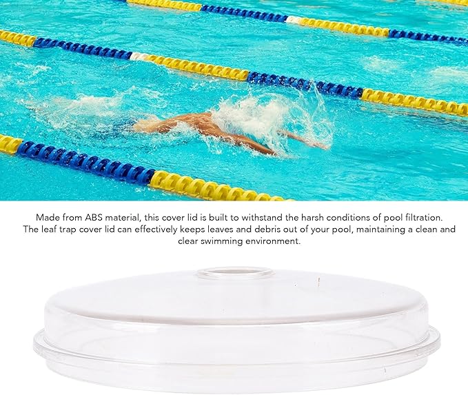 Pool Leaf Trap Cover Lid Sand Filter Pump Replacement Parts 6.2in Diameter Easy Installation ABS for Swimming Pools