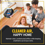 HAAK - Floor Vent Cover Trap, Durable Screen That Attaches Easily to Vent Covers for Home Floor, 4-Pack Air Vent Filters for Trapping Debris, Easy to Install and Remove, 4 x 10 inches Each