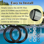 2 Pcs Diaphragm Gasket, Fits Hayward Perflex DECX5000G,EC40AC,EC50,EC50C,EC50A,EC50AC Series Extended DE Filter,W/ECX1014A Bump Shaft Kit ECX1011 ECX9611246 ECX1014,Part NO. HAY-051-1507,EC-50C,EC-40C