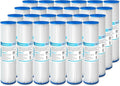 Membrane Solutions 5 Micron Pleated Polyester Sediment Water Filter 10"x2.5" Replacement Cartridge Universal Whole House Pre-Filter Compatible with W50PE, WFPFC3002, SPC-25-1050, FM-50-975 - 24 Pack