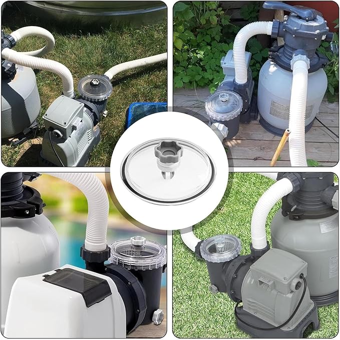 Pool Leaf Trap Cover Lid – Sand Filter Replacement Kit | Leaf Catcher Filtration Cap for Specific Model Pumps Repair Part Not Compatible with 14 or 16 Inch Equipment Pool Cleaning Accessory