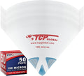TCP Global - 190 Micron Filter Tips Ultra-Fine Paint Strainer (50 Pack) - Pure Blue Nylon Mesh Cone Strainer - Paint Filter Cones for Auto, House & Hobby