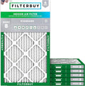 Filterbuy 13x24x1 Air Filter MERV 8 Essential Dust & Allergy Defense (6-Pack), Electrostatic Pleated HVAC AC Furnace Filters Replacement, Made in USA (Actual Size: 13.00 x 24.00 x 0.75)