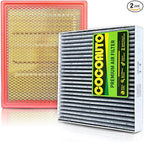 Cabin & Engine Air Filter Kit for Chevy Silverado 1500 GMC Sierra 1500 (2014-2018), Suburban Tahoe Yukon (2015-2020), Sierra 2500 3500 HD (2015-2019), 22808781 & 22845992 (Not for Diesel)