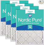 Nordic Pure 20x25x1 (Actual Size: 19 1/2 x 24 1/2 x 3/4) Pleated MERV 14 Air Filters 4 Pack