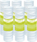 5 Micron Whole House Water Filter Cartridge, String Wound Sediment Filters for Well Water, Universal Replacement for Any 10 inch RO Unit - 10" x 2.5" Cartridges - Pack of 6