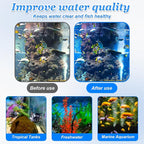 2 Pack Aquarium Bio Sponge Filter Pad, 40 PPI Fish Tank Filter Foam Sponges Filter Media Foam Sponges Cut-to-Size Foams for Fish Tank Ponds (9" x 9" x 0.5")