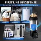iSpring WSP100ARJ-BP, NSF Certified, Whole House Spin-Down Sediment Water Filter with Bypass, Clear Housing, Jumbo Size, Flushable and Reusable, Touch-Screen Auto Flushing, 4 Modes, 100 Microns