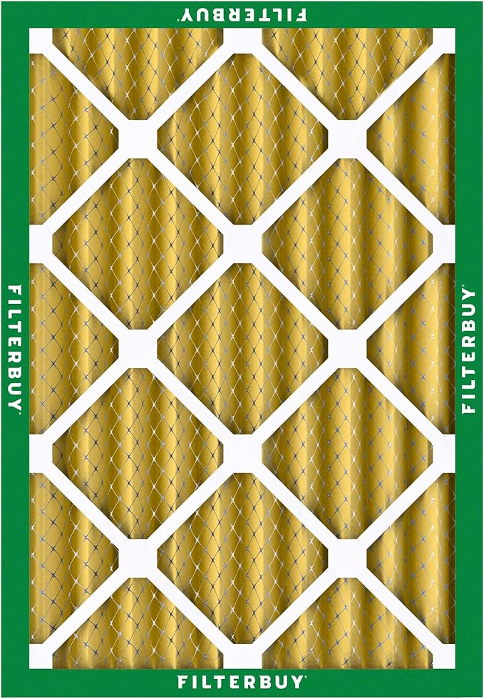 Filterbuy 16x20x4 Air Filter MERV 11 Superior Pet & Allergy Defense (6-Pack), Electrostatic Pleated HVAC AC Furnace Filters Replacement, Made in USA (Actual Size: 15.50 x 19.50 x 3.63)