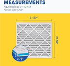 Aerostar 21.5x21.5x1 MERV 8-6 Count - High Efficiency Pleated HVAC, Furnace & Air Conditioner Filters - Removes Dust, Lint, Mold & Allergy-Causing Pollen