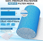 Air Vent Filters Roll, 120" x 12" Cut to Fit (50+ Filters), MERV 8 Triple Vent Filter Kit for HVAC Furnace Vents, Home Floor, Ceiling, Grilles