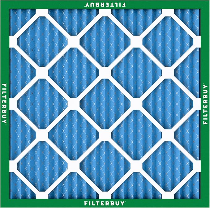 Filterbuy 23.5x23.5x1 Air Filter MERV 13 Optimal Smoke & Allergy Defense (1-Pack), Electrostatic Pleated HVAC AC Furnace Filters Replacement, Made in USA (Actual Size: 23.38 x 23.38 x 0.75)