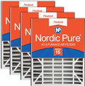 Nordic Pure 20x25x5 (Actual Size: 19 3/4 x 24 1/4 x 4 7/8) Air Bear Replacement 266649-102 MERV 15 Air Filters 4 Pack