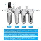 NANPU 1/2" NPT Industrial Grade 4 Stage Air Drying System - Particulate Filter, Coalescing Filter, Double Desiccant Dryers & Air Regulator, Metal Bowl, Manual Drain, for Paint Spray＆ Plasma Cutter