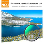 K&F CONCEPT 43mm True Color Ultra-Low Reflectivity CPL Filter Polarizer Lens Filter Circular Polarizing for Camera Lenses with 28 Multi-Coated (Nano-X Series)
