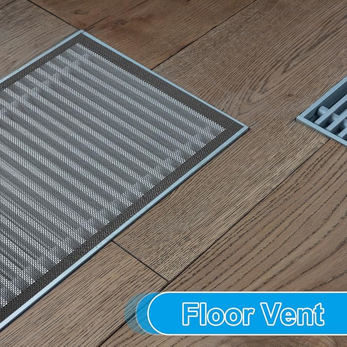 PATIKIL 4"x14" Magnetic Vent Cover, 6 Pack Floor Wall Air Registers Cover Strong Magnet Vent Screen Mesh for Blocking Hair Dust Debris, Black