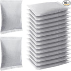 16 Pcs Activated Charcoal Odor Absorbing Filter Refills, Compatible with 8 Gallon & Larger Trash Cans, Long-Lasting Deodorizer Replacement for Kitchen/Bathroom Use