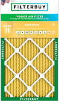 Filterbuy 16x32x1 Air Filter MERV 11 Superior Pet & Allergy Defense (1-Pack), Electrostatic Pleated HVAC AC Furnace Filters Replacement, Made in USA (Actual Size: 15.50 x 31.50 x 0.75)