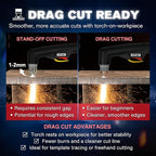 LTP8050 CNC | 80A Blowback Plasma Cutter, THC/ARC OK, Drag-Cut, 1" Clean (1.5" Sever), 220V, LED Display & Front Regulator, Air Filter for CNC Table