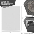 4 Pack 11x14 Inch Wire Mesh, 20 Mesh Stainless Steel Mesh, Never Rust Sturdy Metal Mesh Screen for DIY Projects, Vent, Cage, Garden, Window Screen, Filter Mesh
