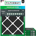 Filterbuy 20x23x1 Air Filter MERV 10 Odor & Allergy Defense with Activated Carbon (4-Pack), Electrostatic Pleated HVAC AC Furnace Filters Replacement, Made in USA (Actual Size: 19.50 x 22.50 x 0.75)