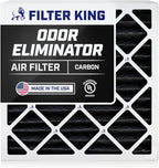 Filter King 6x12.25x1 Air Filter | 4-PACK | Carbon MERV 8 HVAC Pleated A/C Furnace Filters | MADE IN USA | Actual Size: 06 x 12.25 x .75"