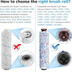Replacement Brush Roller and Filters for Bissell CrossWave Vacuum, 1868 Pet Pro Brush Roll Parts 1785,1785A 17852, 17858, 17859, 1785P, 1785R, 1785T, 1785V, 1785W, 2210V 2211W 1785N 2306 LUXRILIX