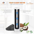 Aquaboon 4.5 x 20 Water Filter 5 Micron Carbon Block Water Filter Replacement Cartridge Large Capacity for Whole Home Water Filtration Compatible with Pelican Water PRL-RCL, Pentek EP-20BB (6 Pack)