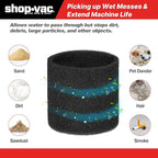 Shop-Vac 90585 Foam Sleeve Filter Replacements for Most Shop-Vac Wet/Dry Vacuum Cleaners 5 Gallon and Above, Replace Parts # 9058500, 7 Pack