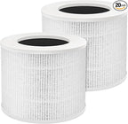 Leemone Core Mini Replacement Filter for LEVOIT Core Mini Air Purifiers,Core Mini-P, 3-in-1 HEPA, High-Efficiency Activated Carbon, Replace Part Core Mini-RF,2 Pack