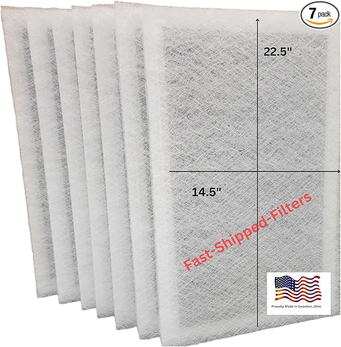 Fast-Shipped-Filters 7 Pack 16x25 Replacement Filter Pads Designed to Fit Dynamic Electronic Air Cleaner polarized pads refill White