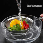 Stainless Steel Fine Mesh Strainers for Kitchen, Colander-Skimmer with Handle, Sieve Sifters for Food, Tea, Rice, Oil, Noodles, Fruits, Vegetable 4.73 inch