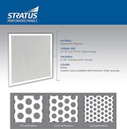 2'x2' Black Plastic Perforated Tile, 3 Pack, with 1/2" Holes