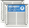 2 Pack 310 Replacement Filter Compatible with AprilAire Whole House Air Purifiers Model 1310 2310 3310 4300, Size:20x20x4(19.5" x 19.5" x 3.77") MERV 11 Pleated HVAC AC Furnace Filter