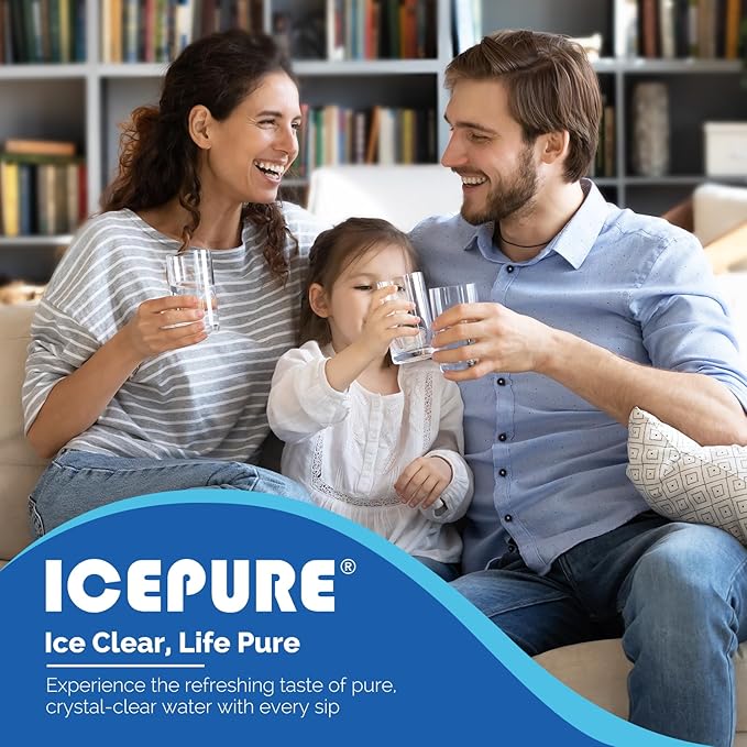 ICEPURE 5231JA2002A Refrigerator Water Filter, Replacement for LG LT500P, GEN11042FR-08, ADQ72910911, ADQ72910901, ADQ72910907, Kenmore 9890, 469890, LFX25974ST, LFX25973S, LSC27925ST, 3PACK