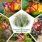 9.8 x 9.8 ft Large Fruit Tree Netting Cover with Zipper and Drawstring,Garden Insect Netting Plant Cover Transparent Bird Plant Barrier Flower Fruit Mesh Screen for Preventing Deer Squirrel Bug