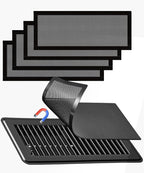 4 PCS Black Magnetic Vent Covers-5.5x12 Magnetic Air Vent Covers with Mesh Screen for Floor/Wall/Ceiling Registers-Easy to Install, Durable Design(Fits Registers 5"to7" Width x 12" to14"Length)